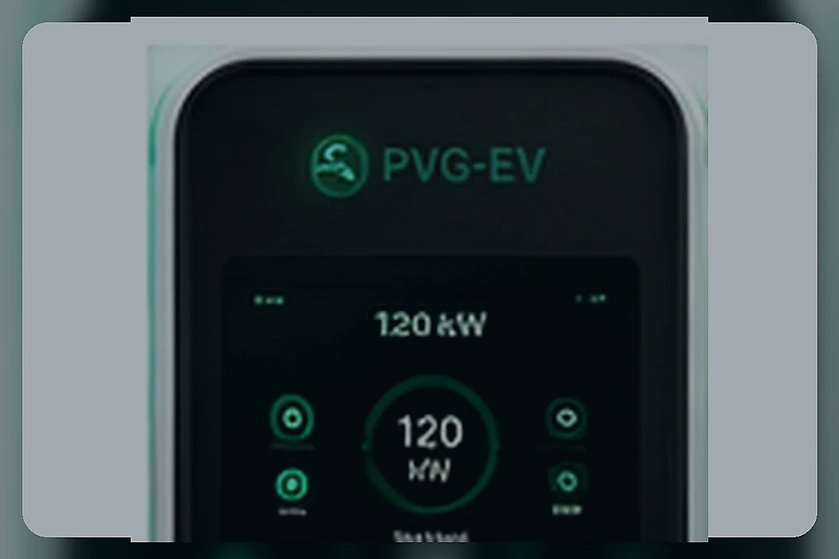 PVG-EV charger display for fleet energy reporting