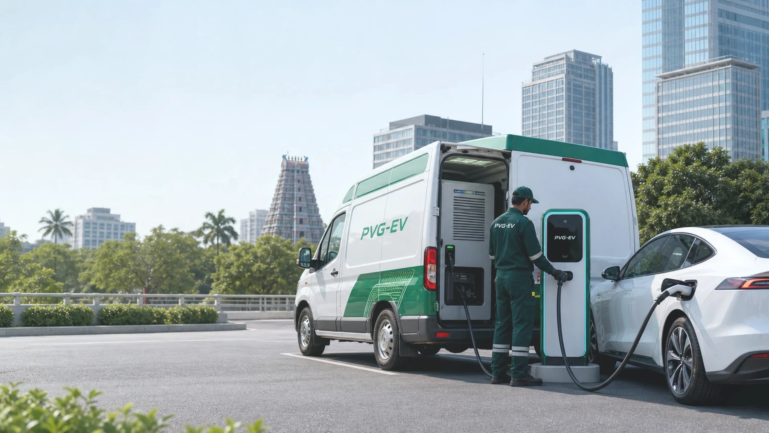 PVG-EV mobile charging pilot vehicle in Chennai